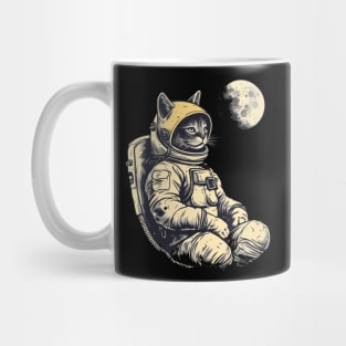 Moonlit Space Cat Mug